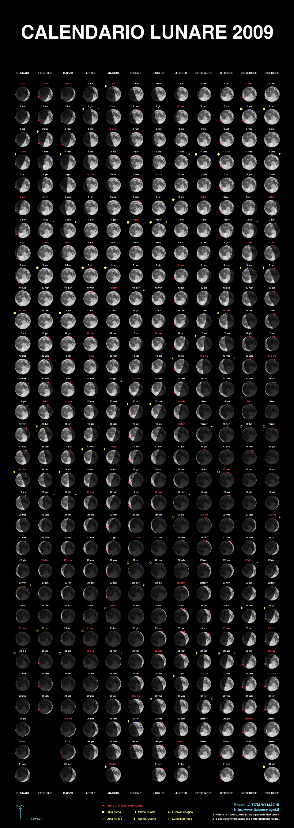calendario lunare