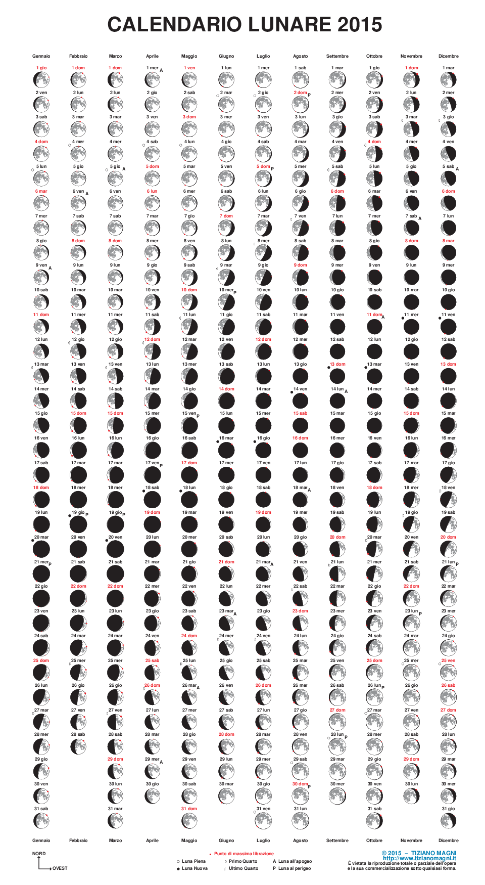calendario lunare