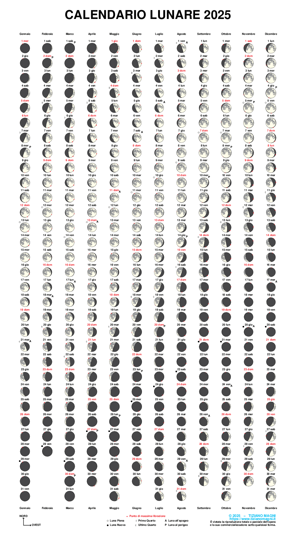 calendario lunare